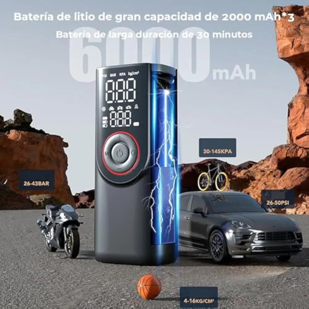 Inflador Eléctrico Portátil Para Carro